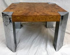 1970s, Pace Collection Olive Ash Burl Wood Side Table