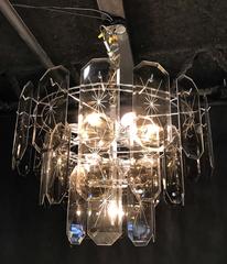 20th Century Two-Tiered Amber Crystal Chandelier