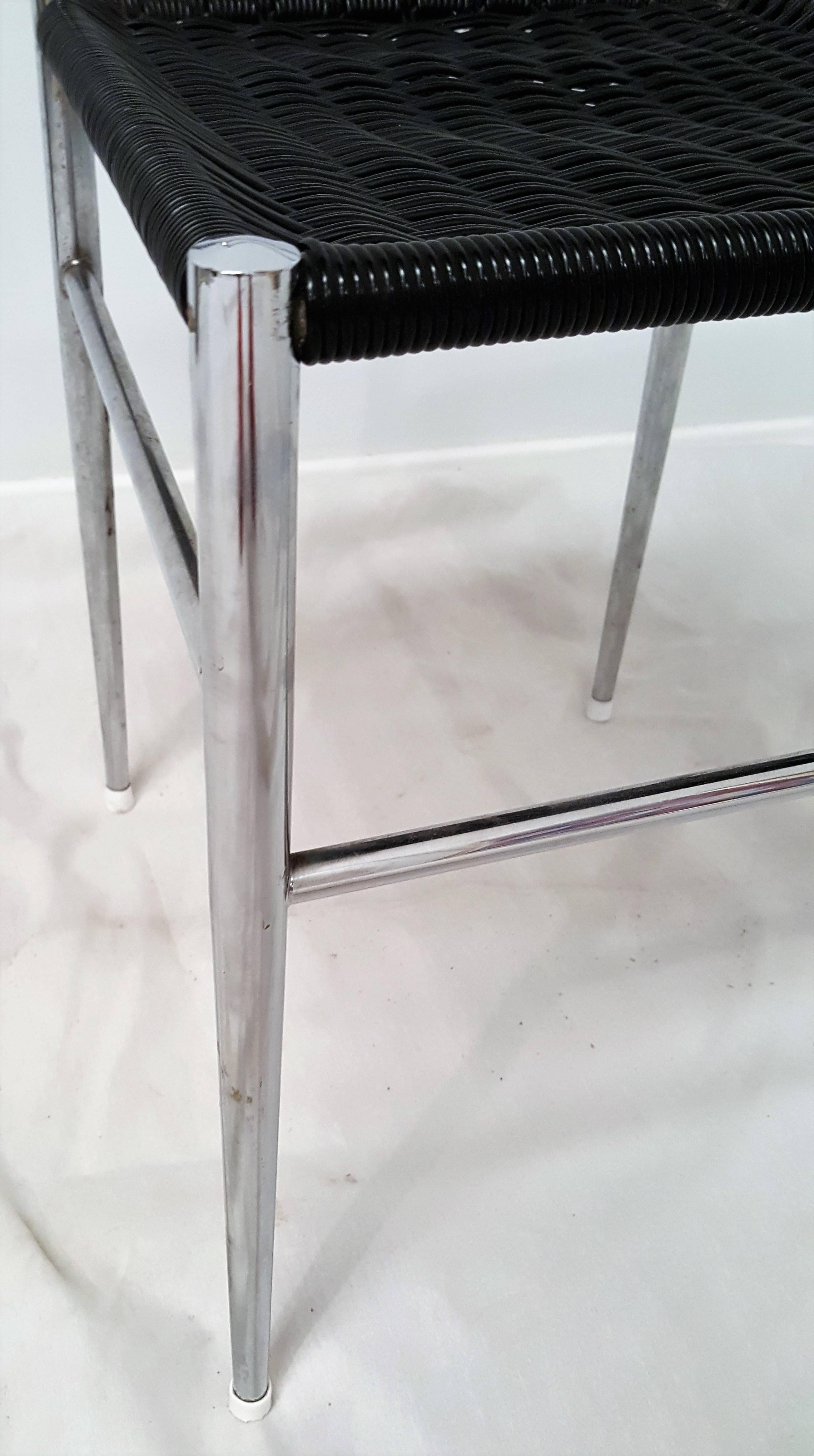 20th Century Pair Leggera Chrome Chairs By Gio Ponti, Bijenkorf, 1960s