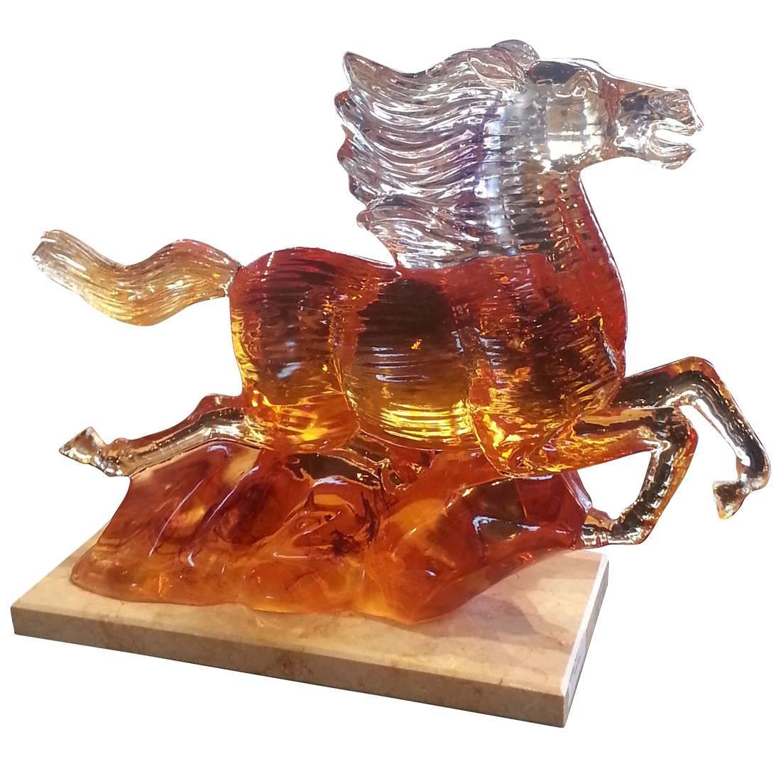 20th Century Copper Colored Prancing Horse For Sale at 1stdibs