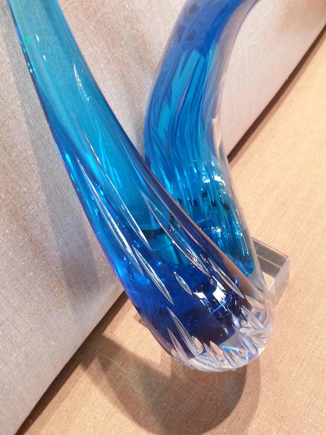 Abstract Murano Art Glass Sculpture For Sale at 1stdibs