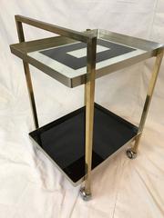 Lovely Italian Mid-Century Brass and Glass Bar Cart