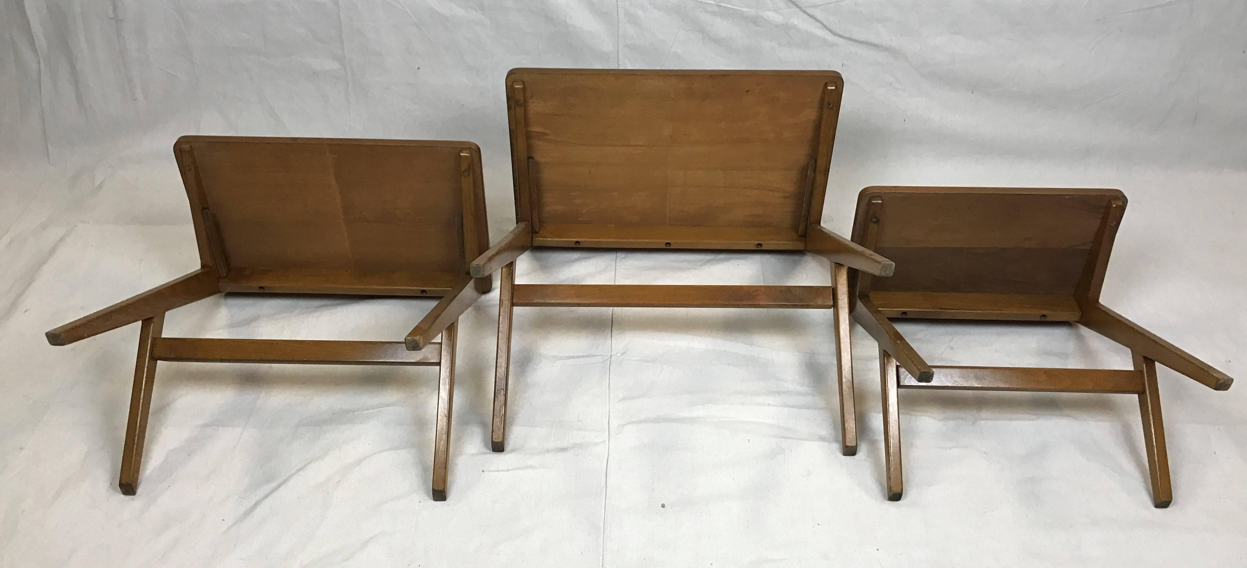 20th Century, Teak Nesting Tables Attributed to Ico Parisi In Good Condition In Houston, TX