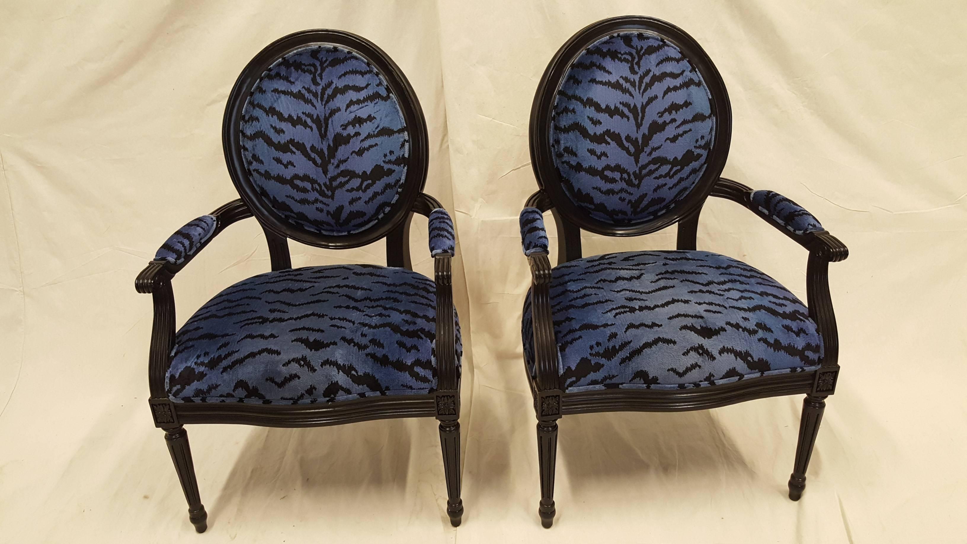 Unknown Pair of Ballon Back Chairs For Sale