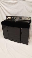 Mid-Century Singer-Penguin Black Lacquered Rosewood Refrigerator of Bar Cabinet