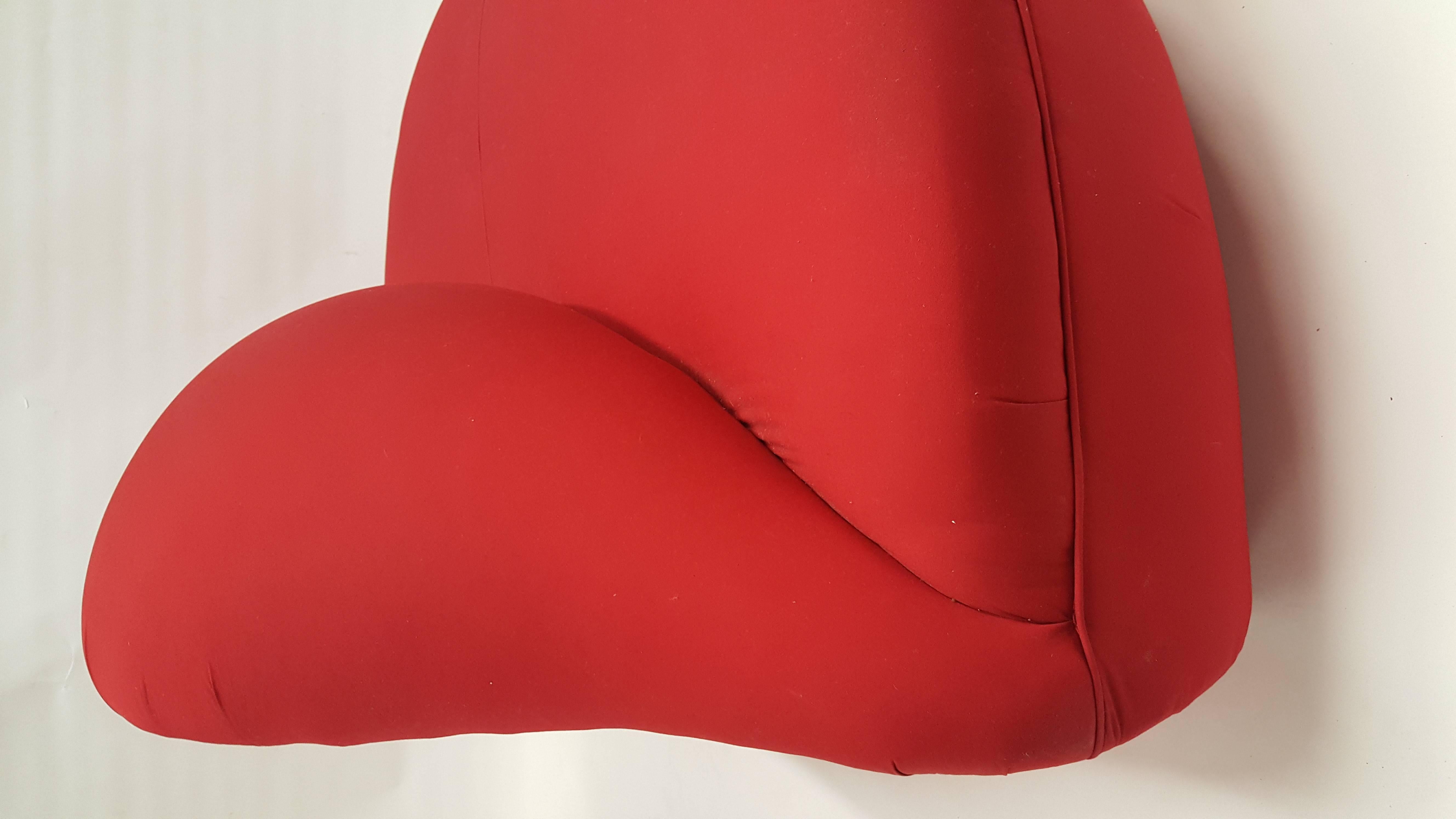 Mid-Century Modern Red Bocca Lips Sofa