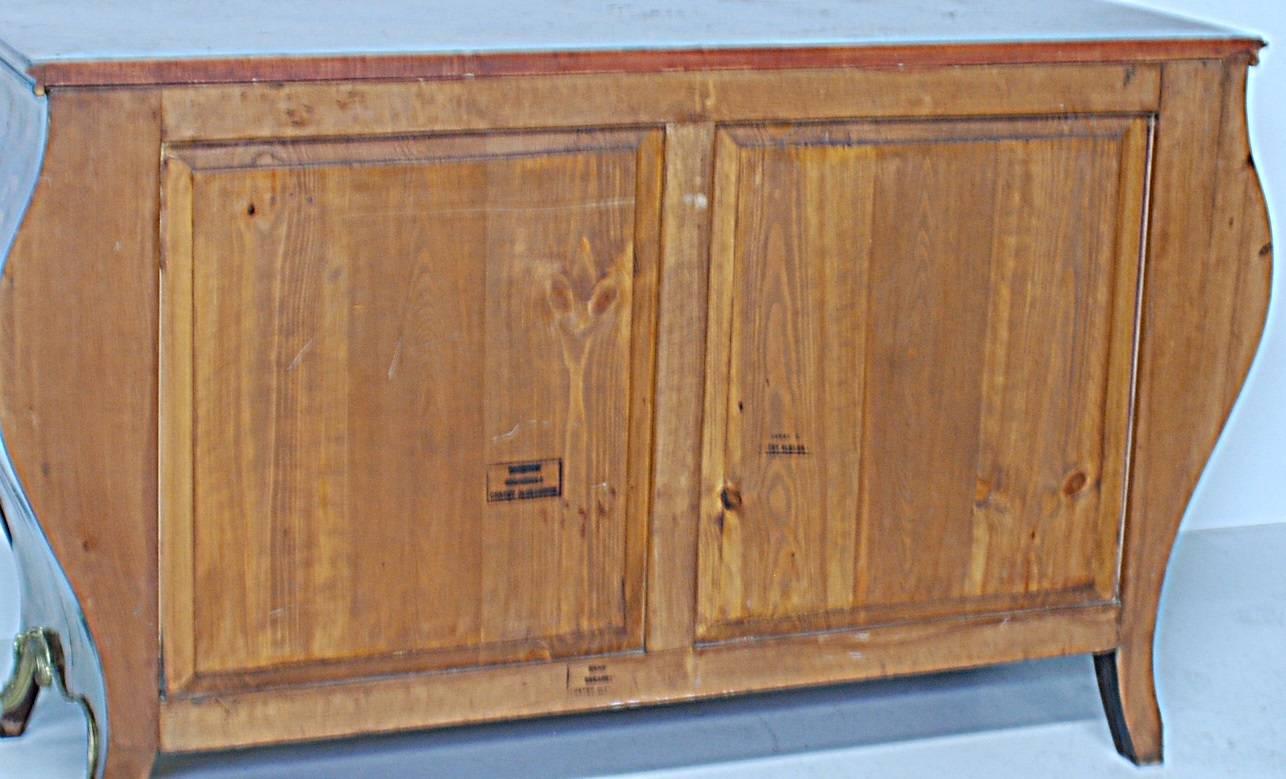 Inlay Louis XV Style Marquetry Inlaid Bombay Commode For Sale