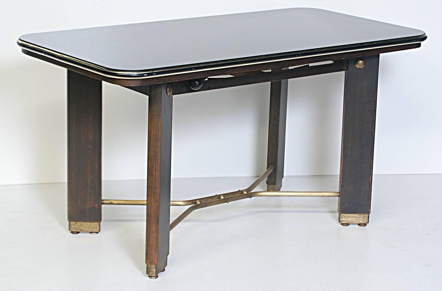 Blackened French Art Deco Adjustable Coffee Table For Sale