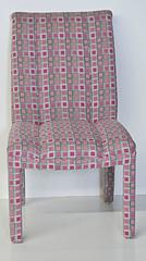 Six Karl Springer Style Fully Upholstered Chairs