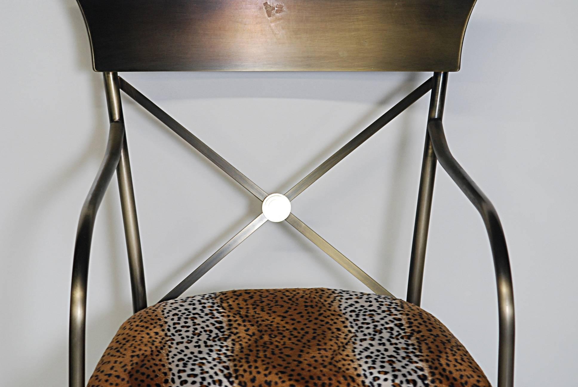 Brushed Pair of DIA Design Institute of America Klismos Chairs For Sale