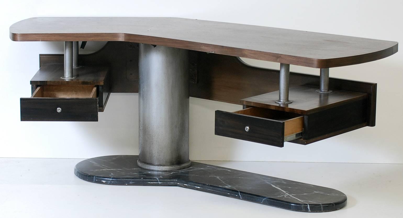 American Unusual Mid-Century Modern Floating Top Desk For Sale