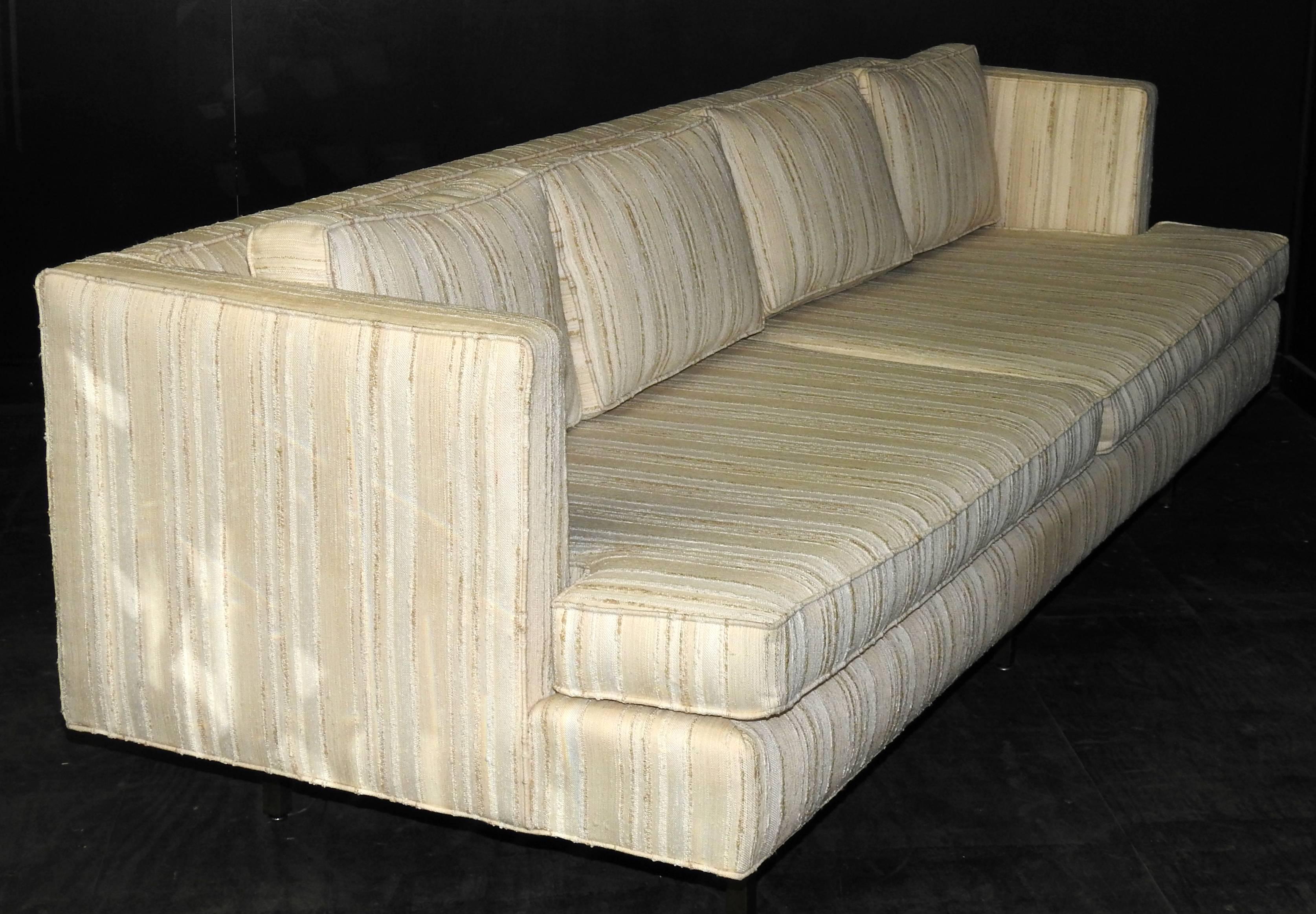 Brass Outstanding Mid-Century Modern Couch by John Stuart For Sale