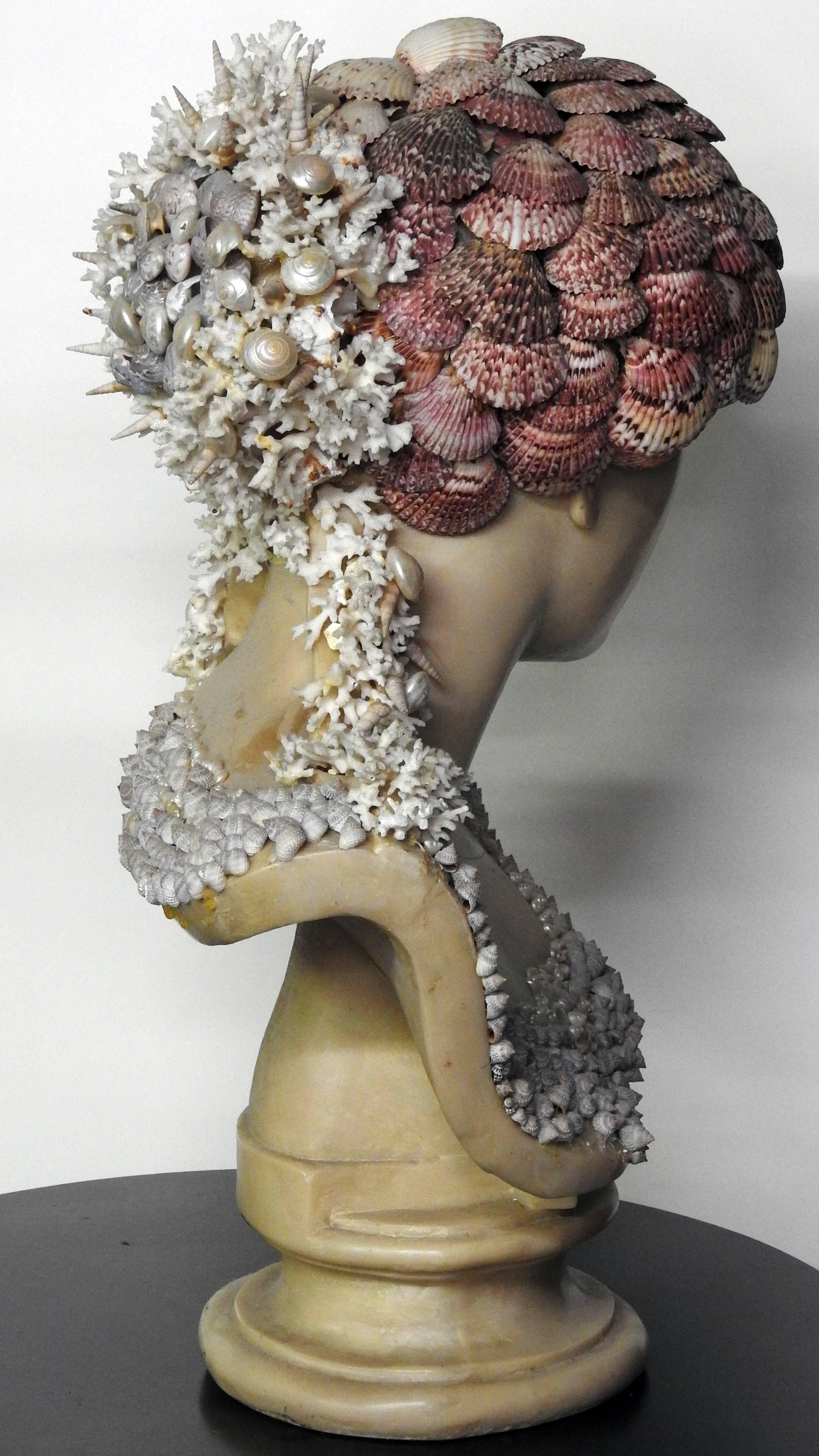 Coral Female Bust Attributed to Anthony Redmile For Sale