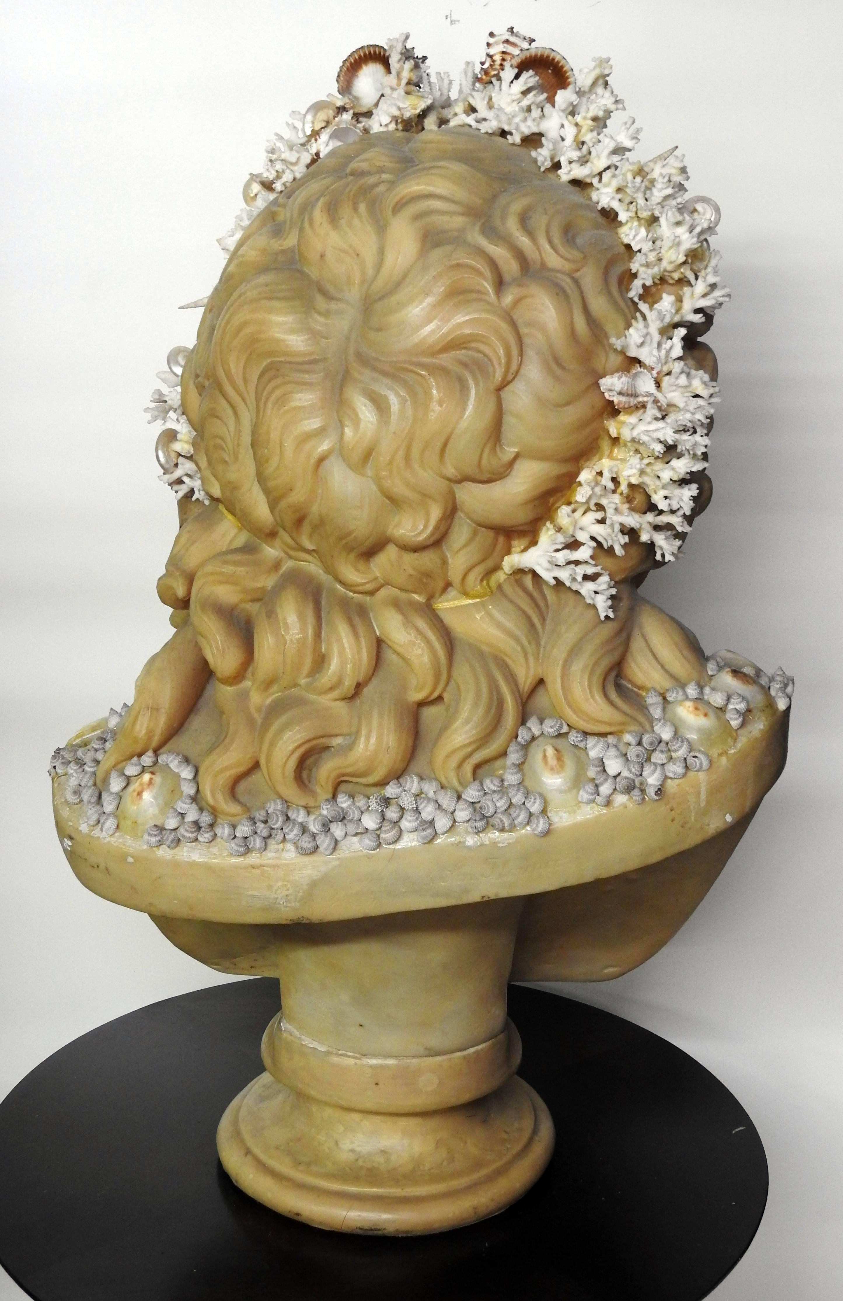 Coral Female Bust Attributed to Anthony Redmile For Sale