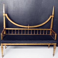 Italian Neoclassical Style Gold Leaf Bench