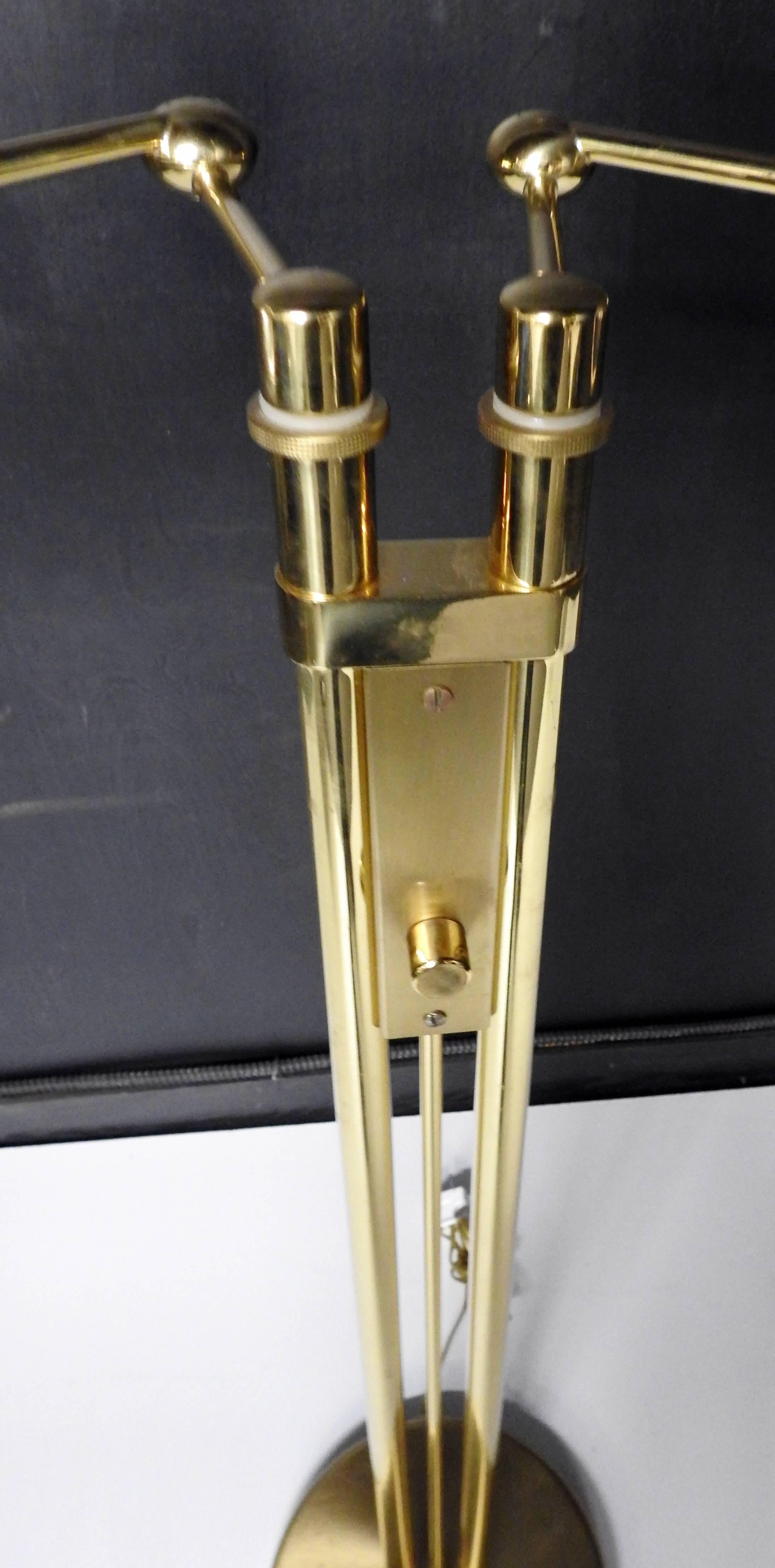 Mid-Century Modern Holtkotter Leuchten Brass Pharmacy Floor Lamp