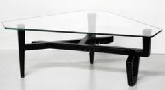 Mid-Century Modern Style Glass Top Coffee Table