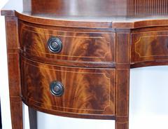 Georgian Style Inlaid Sideboard with Brass Gallery Super Structure by Baker