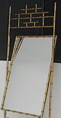 Hollywood Regency Style Faux Bamboo Cheval Mirror