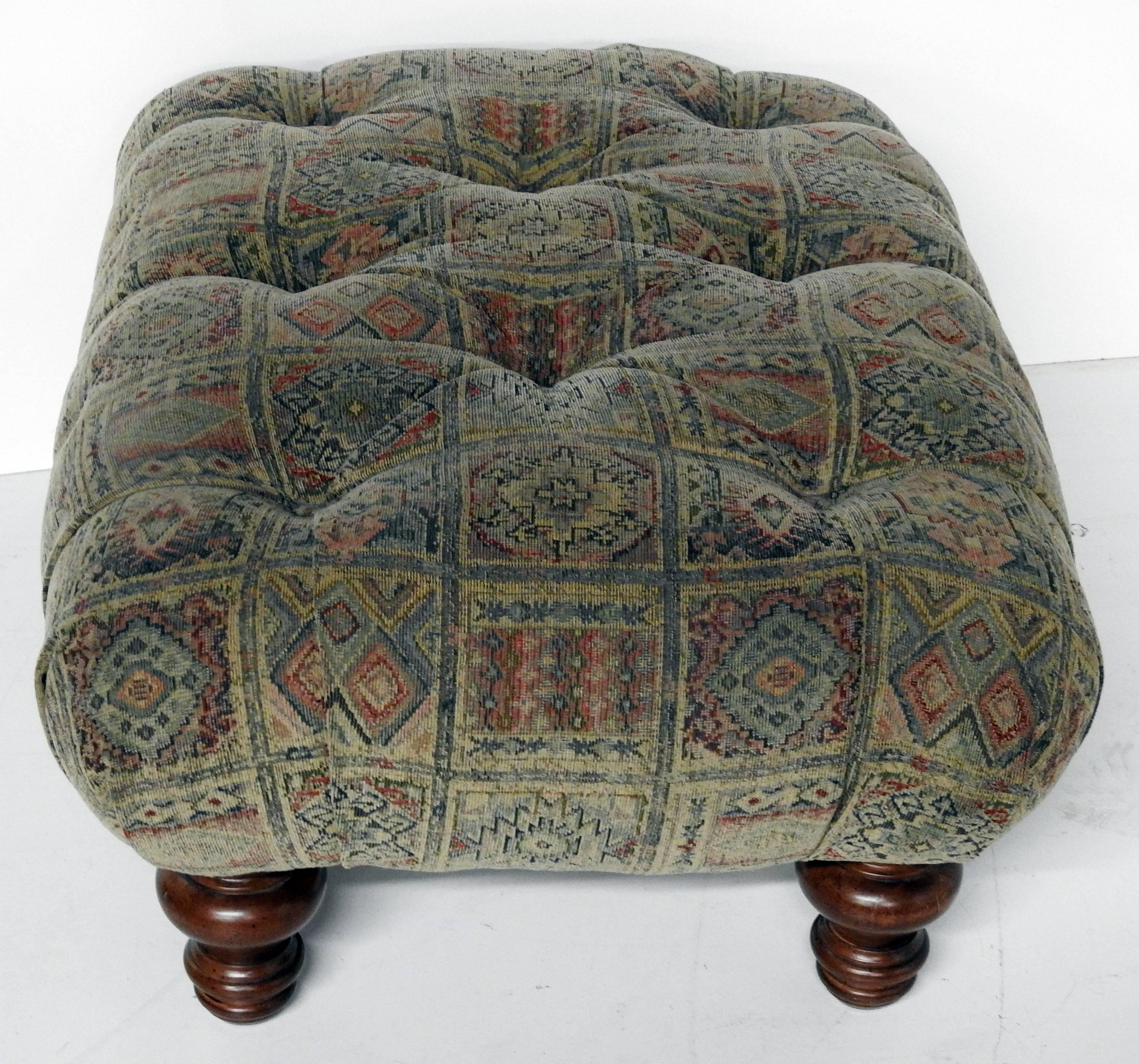 Pair of William IV Style Club Chairs with Ottoman by Sherrill 3