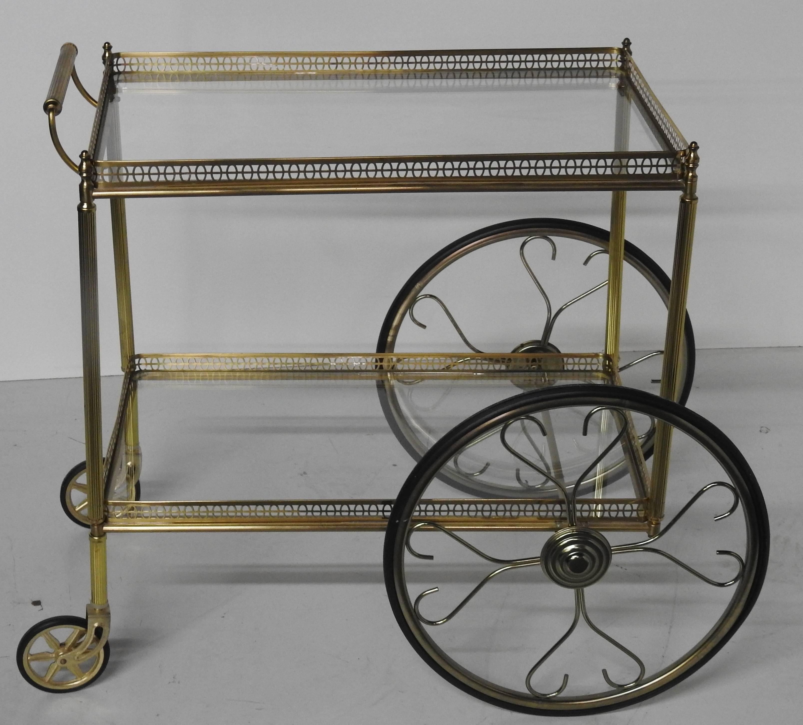French Modern Design Rolling Bar Cart For Sale 1