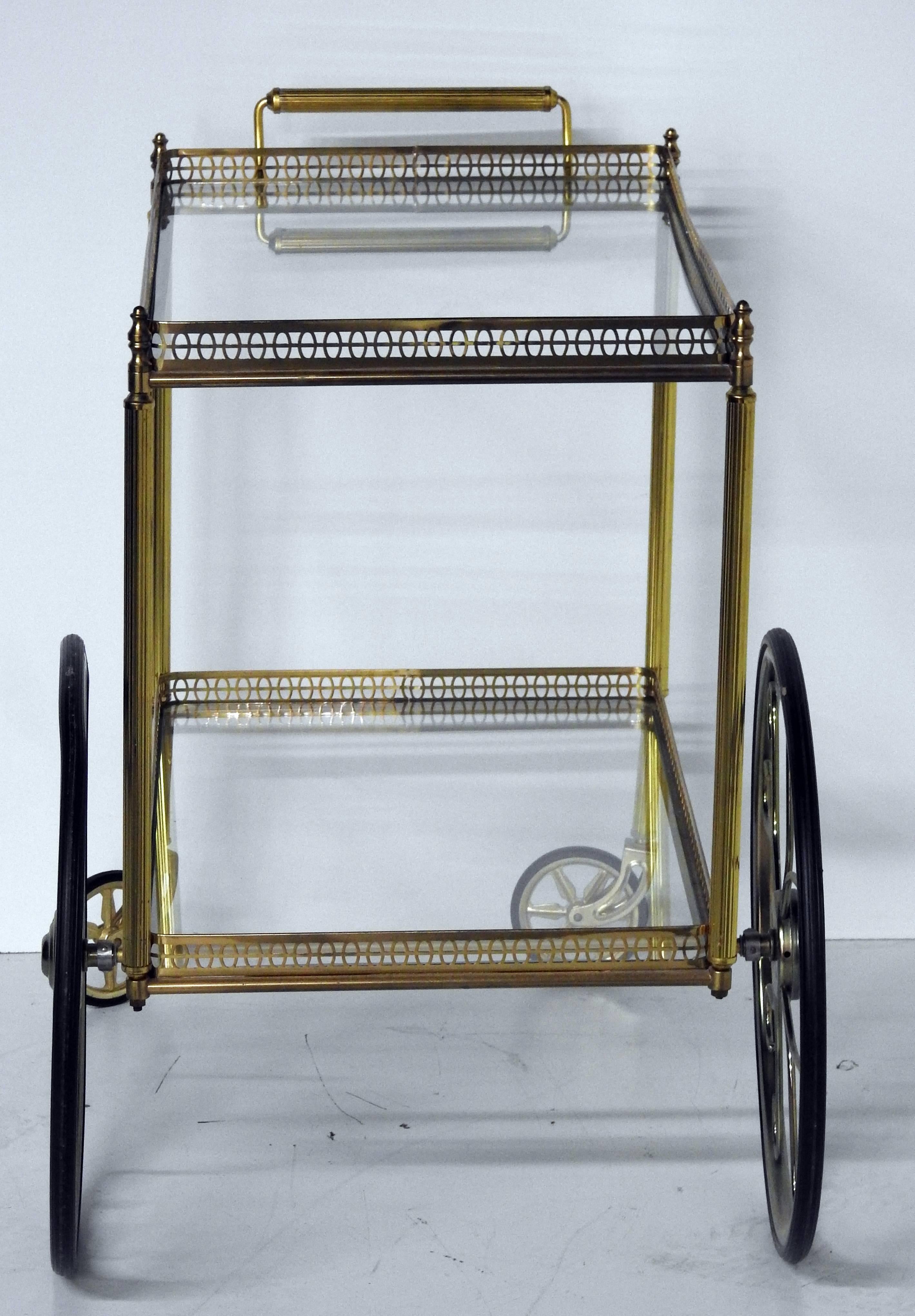 French Modern Design Rolling Bar Cart For Sale 2