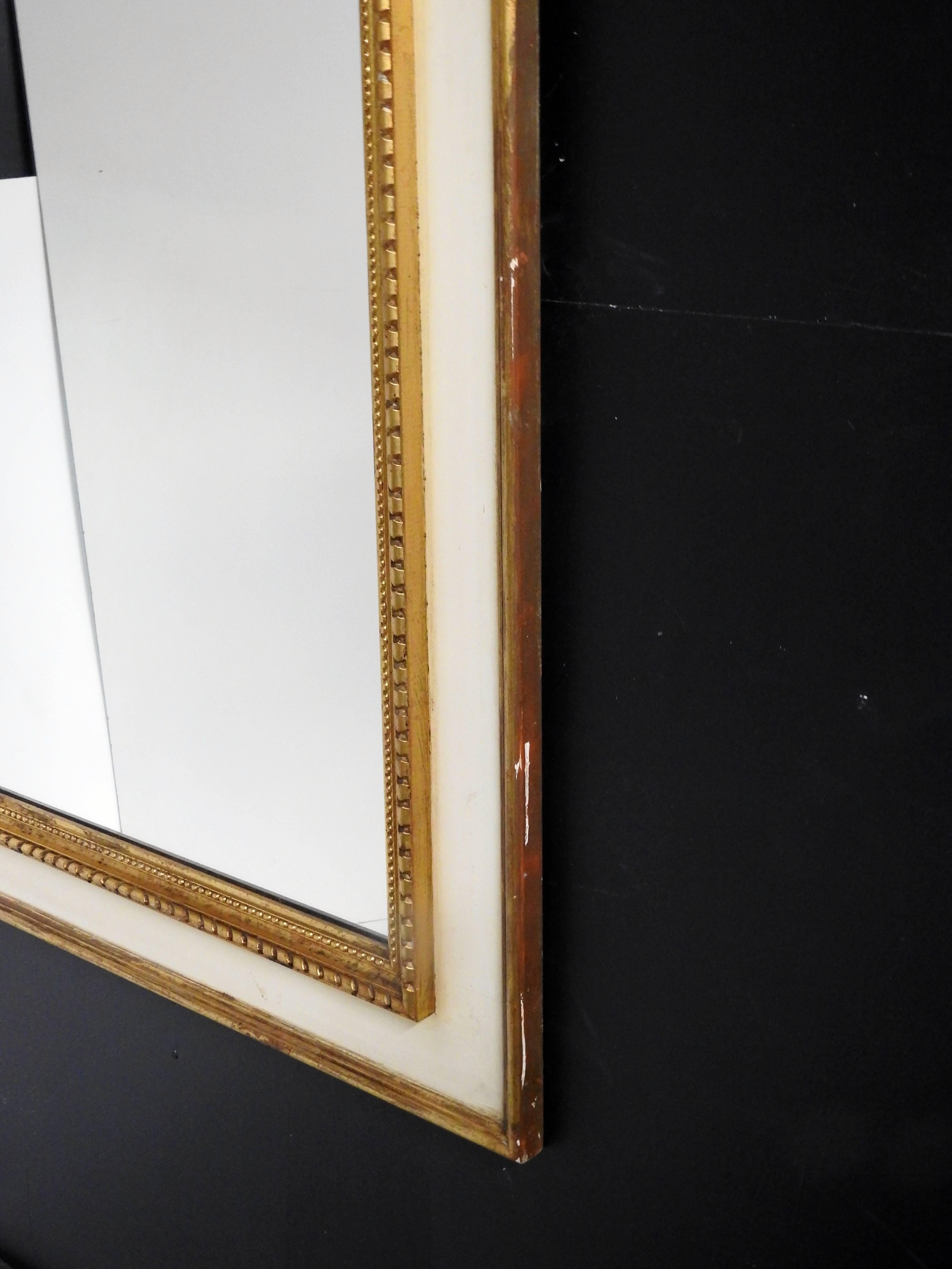 Palladio Italian Louis XVI Style Trumeau Mirror In Good Condition For Sale In Philadelphia, PA