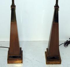 Pair of Stiffel Obelisk Lamps Attributed to Tommi Parzinger