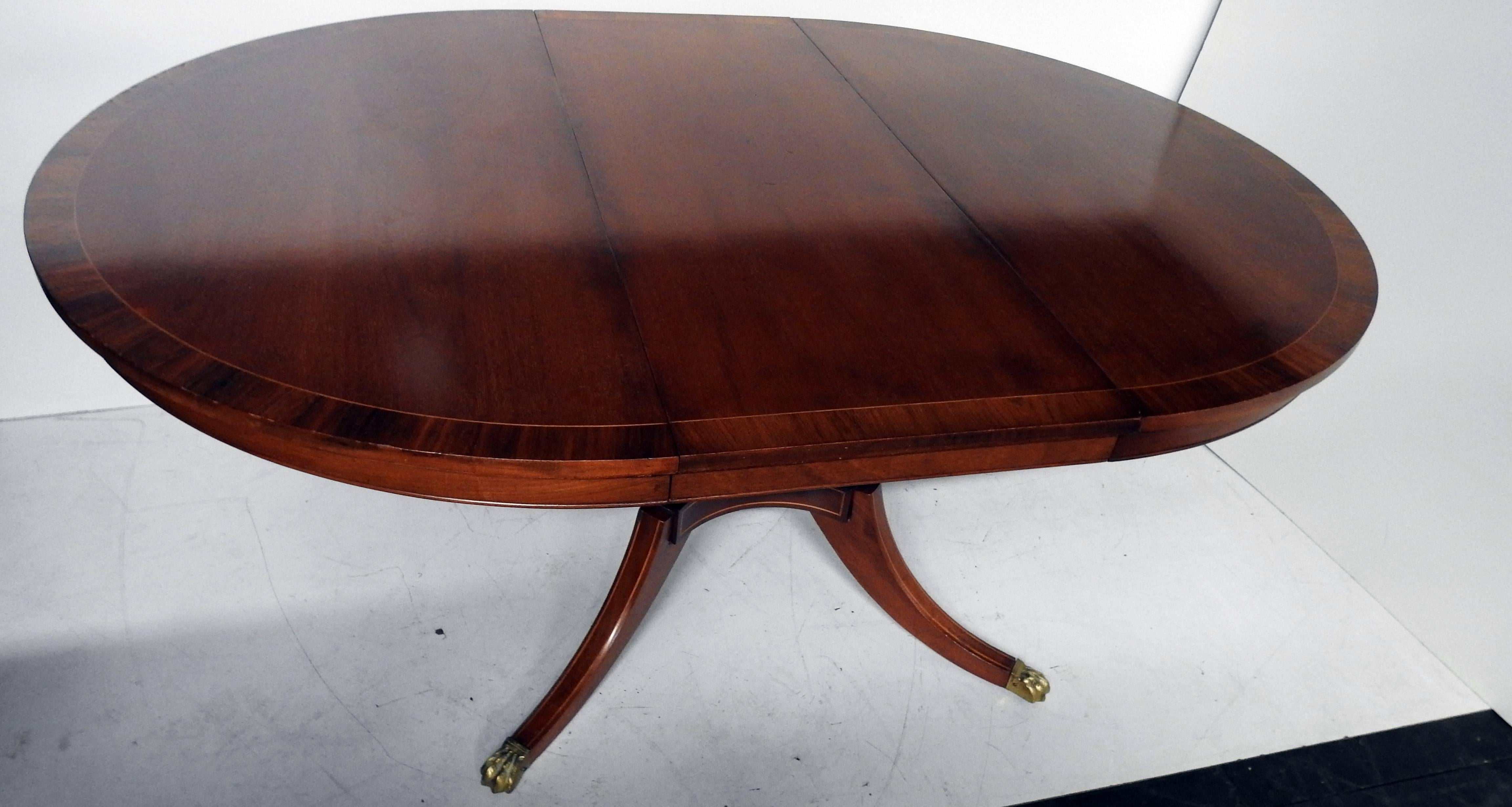 Mahogany Regency Style Dining Room Table by Saybolt Cleland