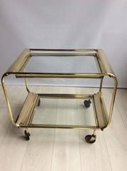 Art Deco Brass Drinks Trolley