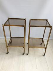 Pair of French Brass Side Tables