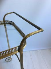 Vintage French Brass Drinks Trolley