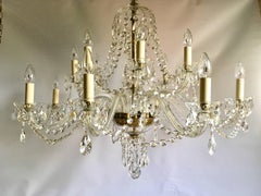 Beautiful Czech Bohemian Sixteen-Arm Chandelier