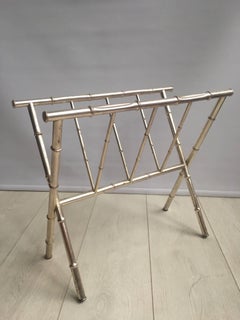 Vintage French Faux Bamboo Magazine Rack