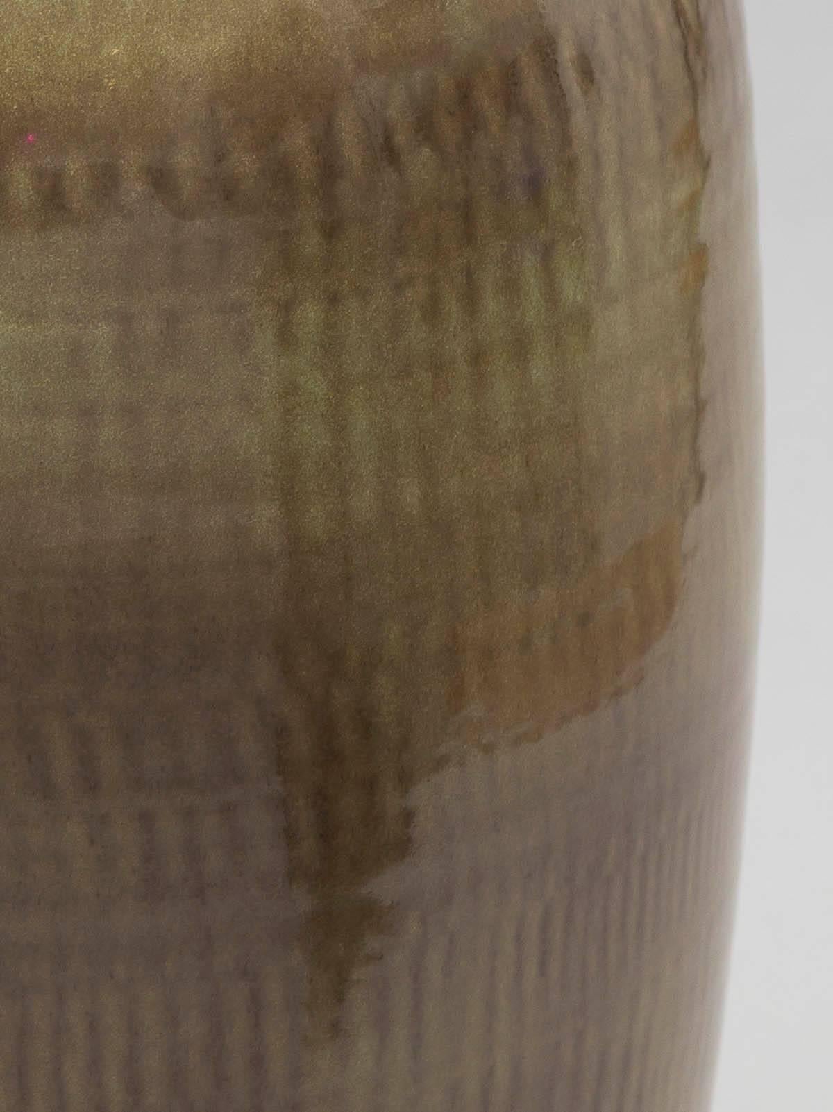 Contemporary '2015' Green Celadon Vase, One of a Kind, Karen Swami For Sale 1