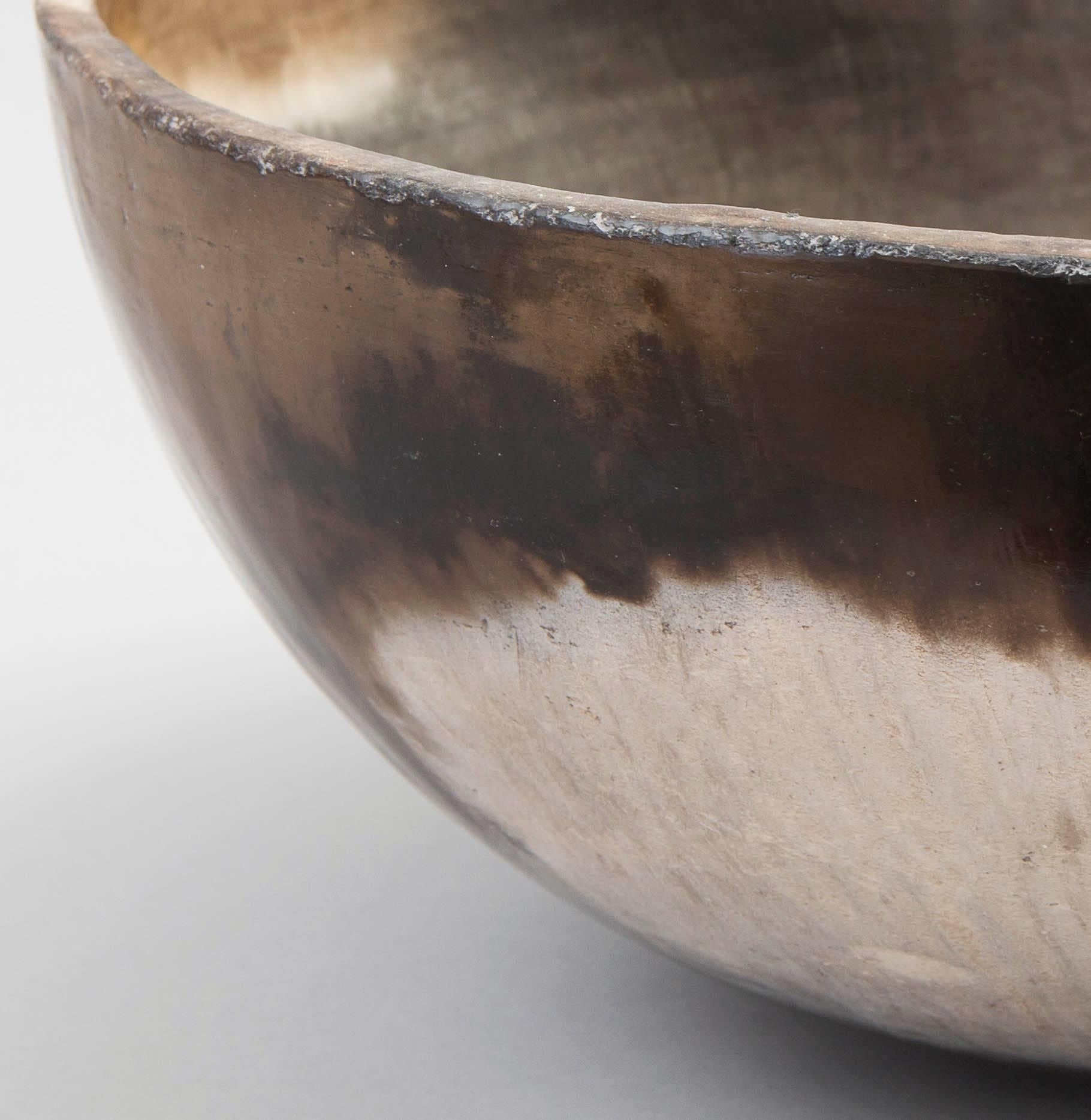 Contemporary 2015 Smoke Fired Bowl, One of a Kind, Karen Swami 2