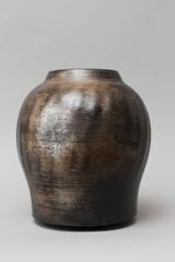 Contemporary 2015 Smoke Fired Vase, One of a Kind, Karen Swami