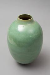 Contemporary, 2015 Green Celadon Vase, One of a Kind, Karen Swami