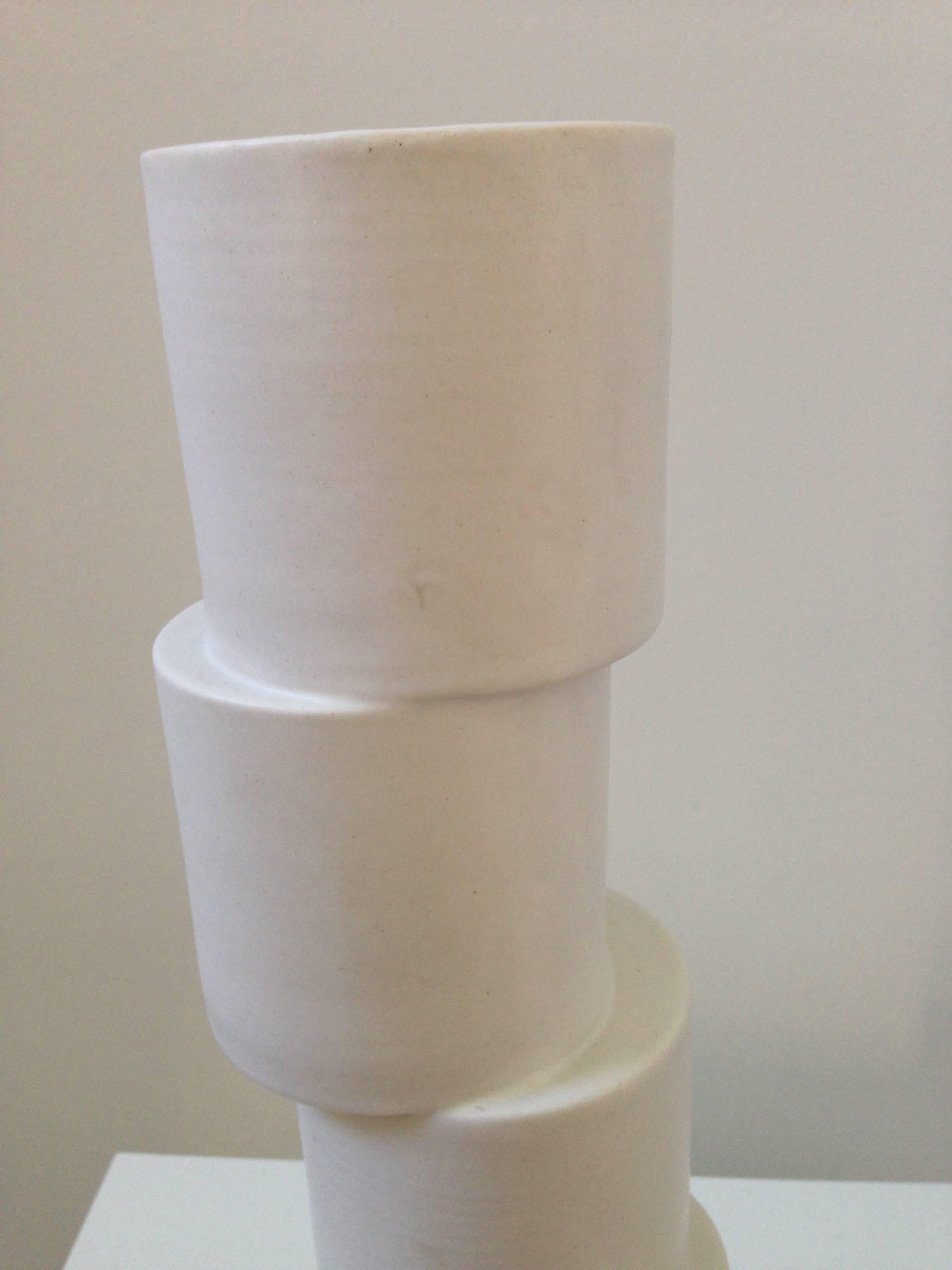Sculptural Modern Art Ceramic Vase, Signed For Sale 2