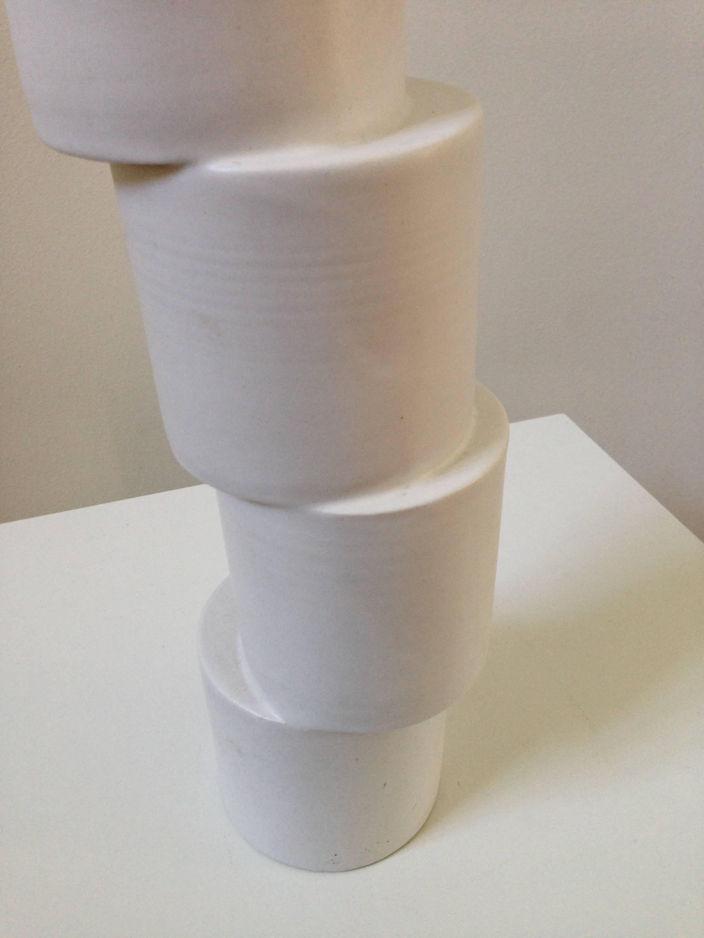 Sculptural Modern Art Ceramic Vase, Signed For Sale 3