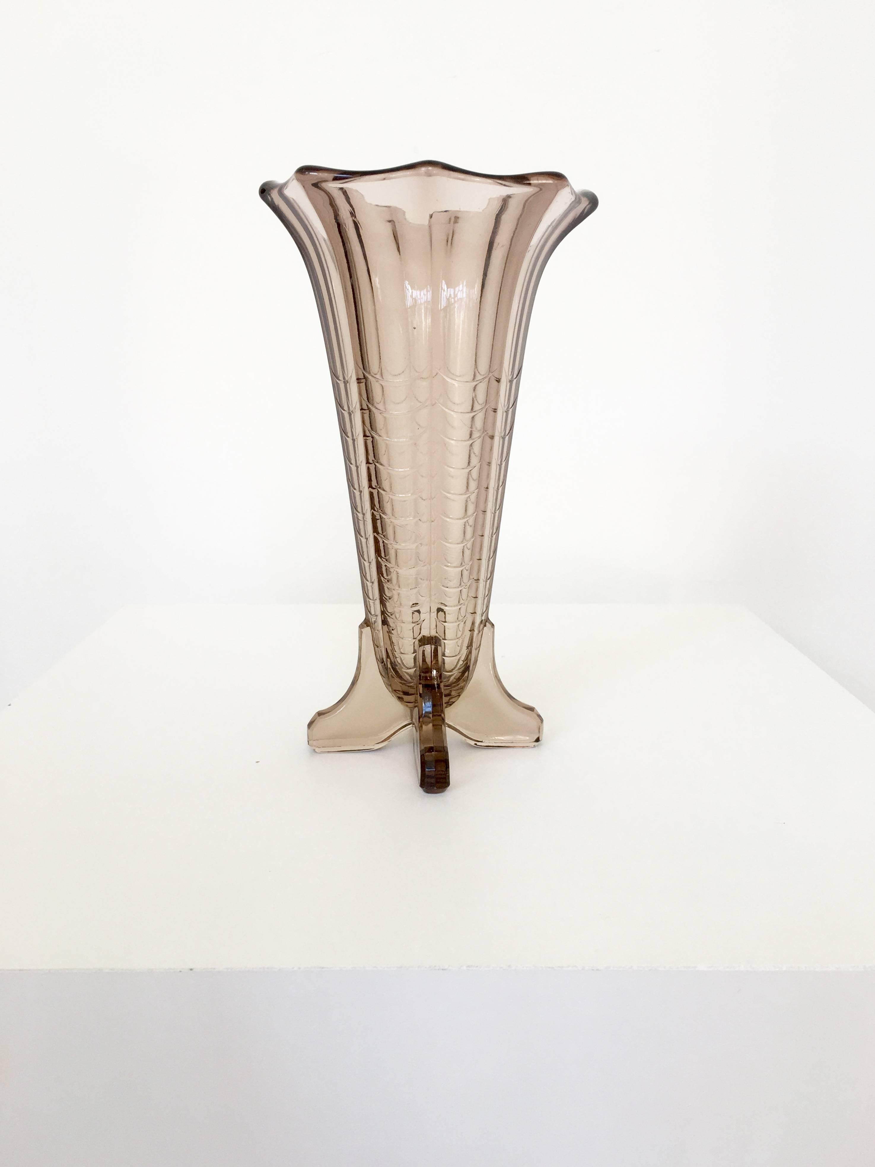 Val Saint Lambert Art Deco Vase In Excellent Condition For Sale In Ashburn, VA