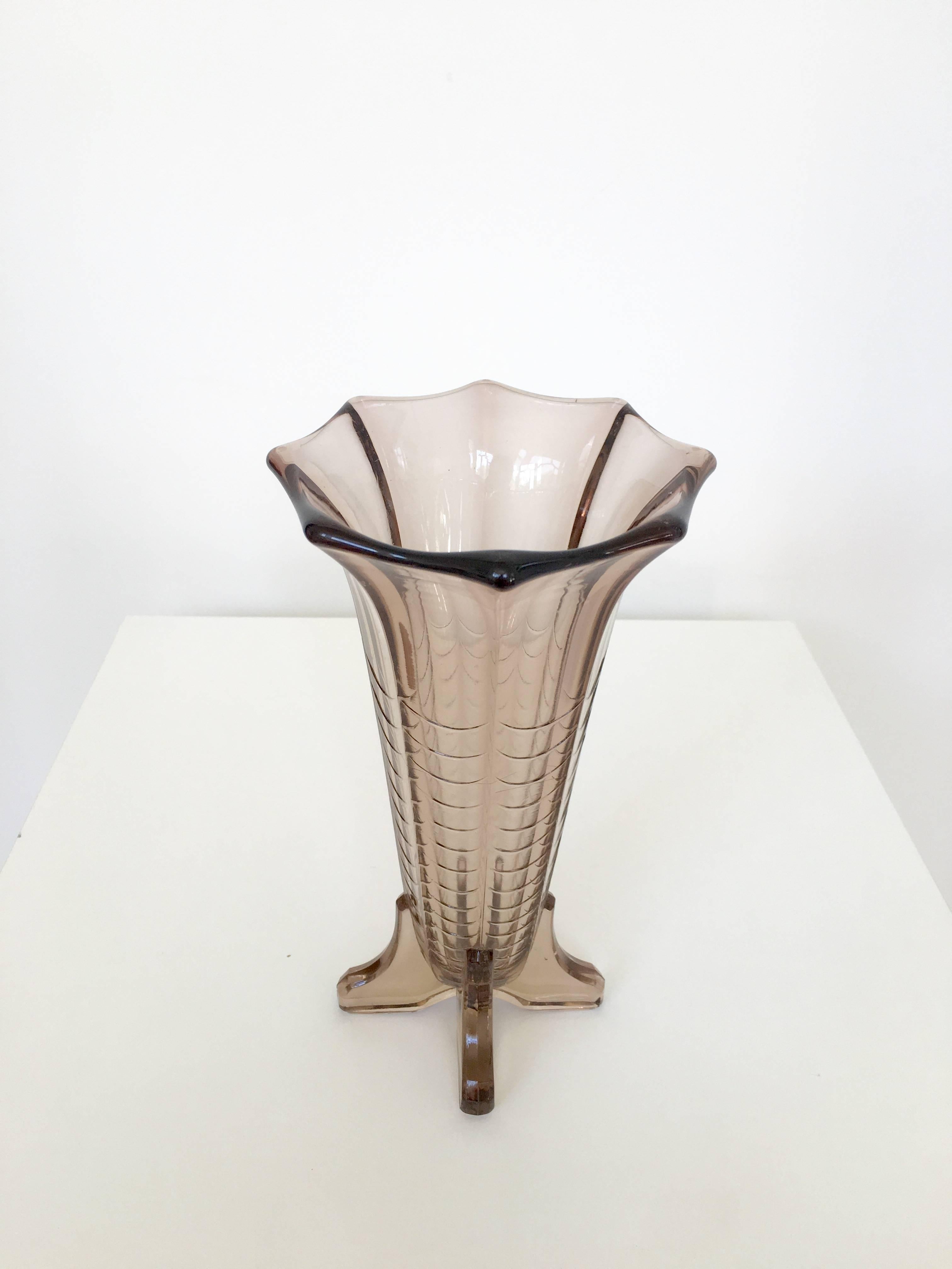 20th Century Val Saint Lambert Art Deco Vase For Sale