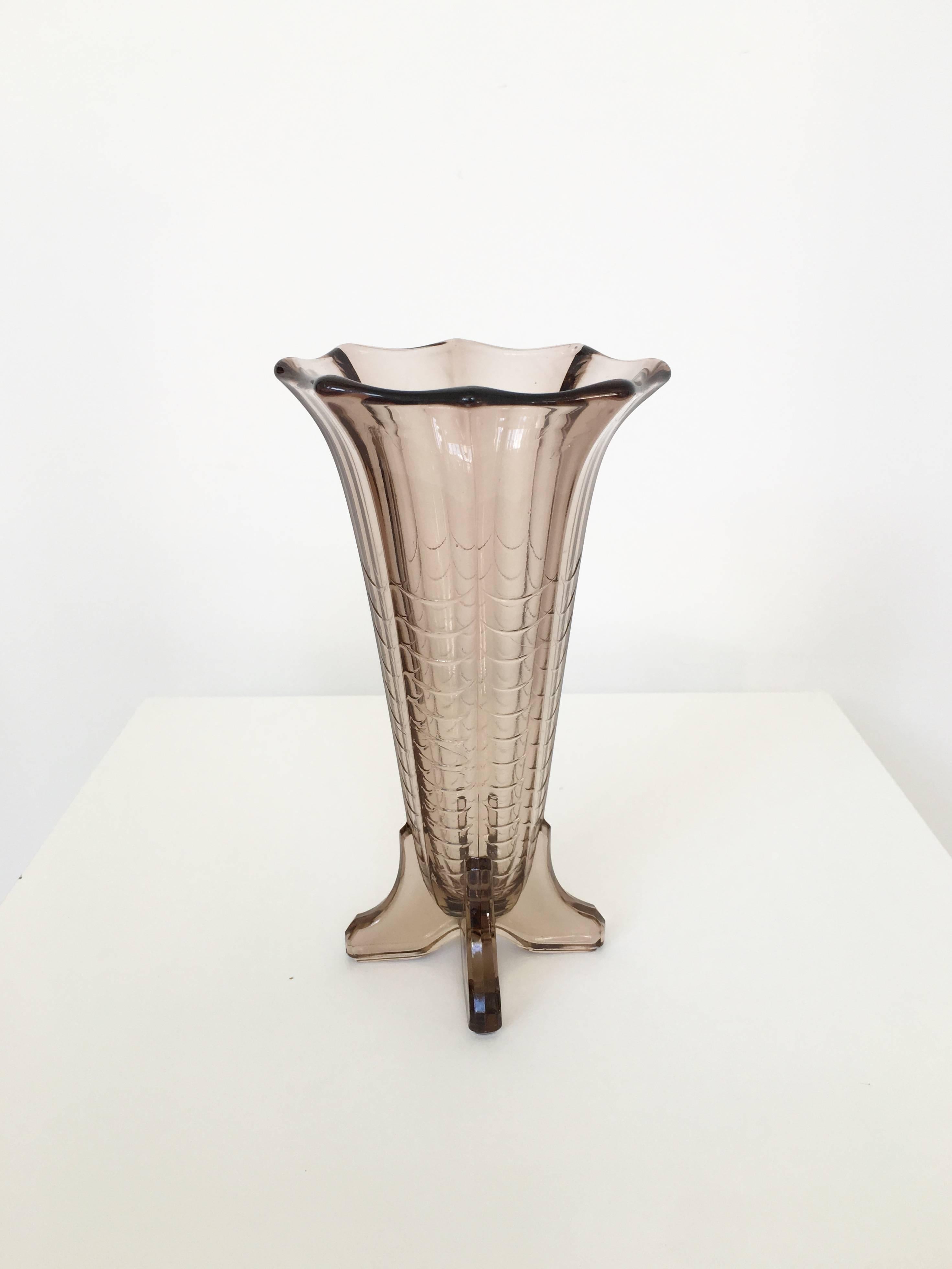 Belgian Val Saint Lambert Art Deco Vase For Sale