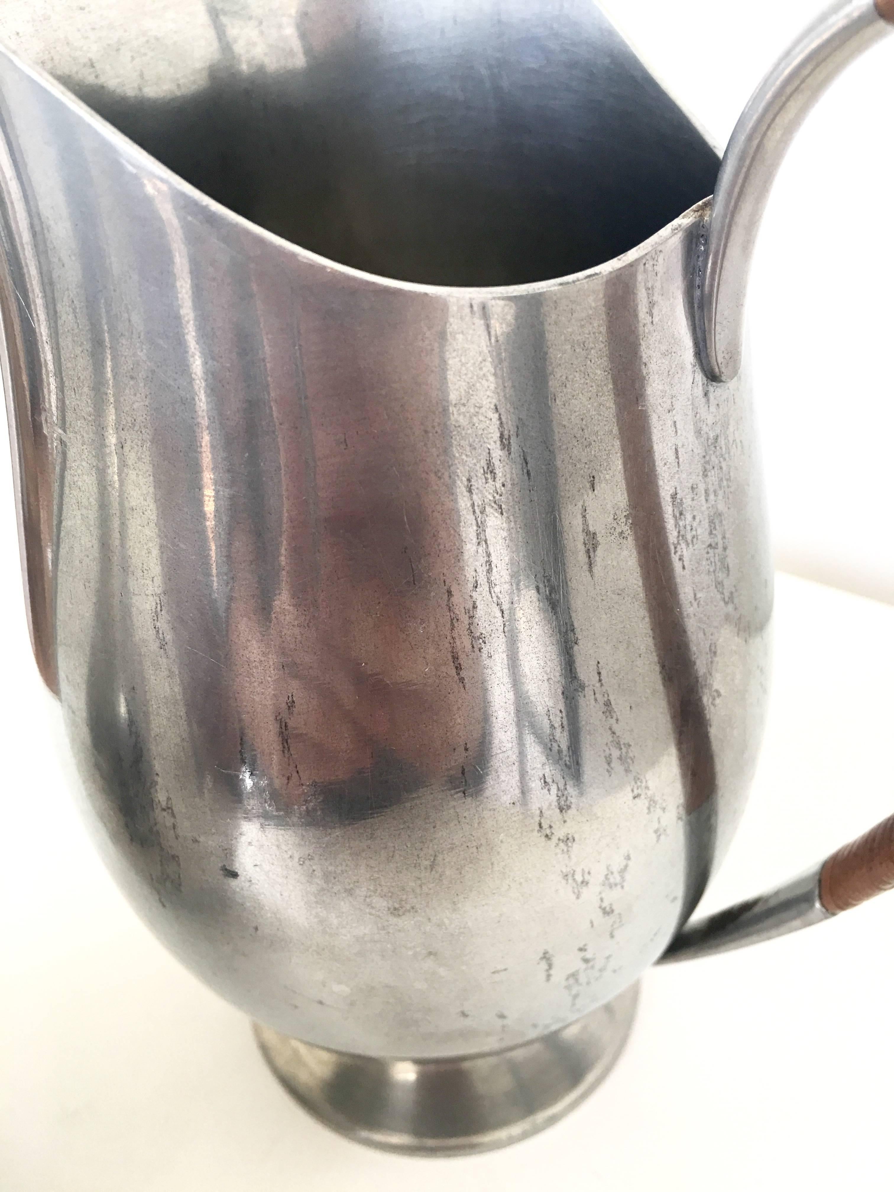 Set of Two Just Andersen Pewter Pitchers, Signed For Sale 3