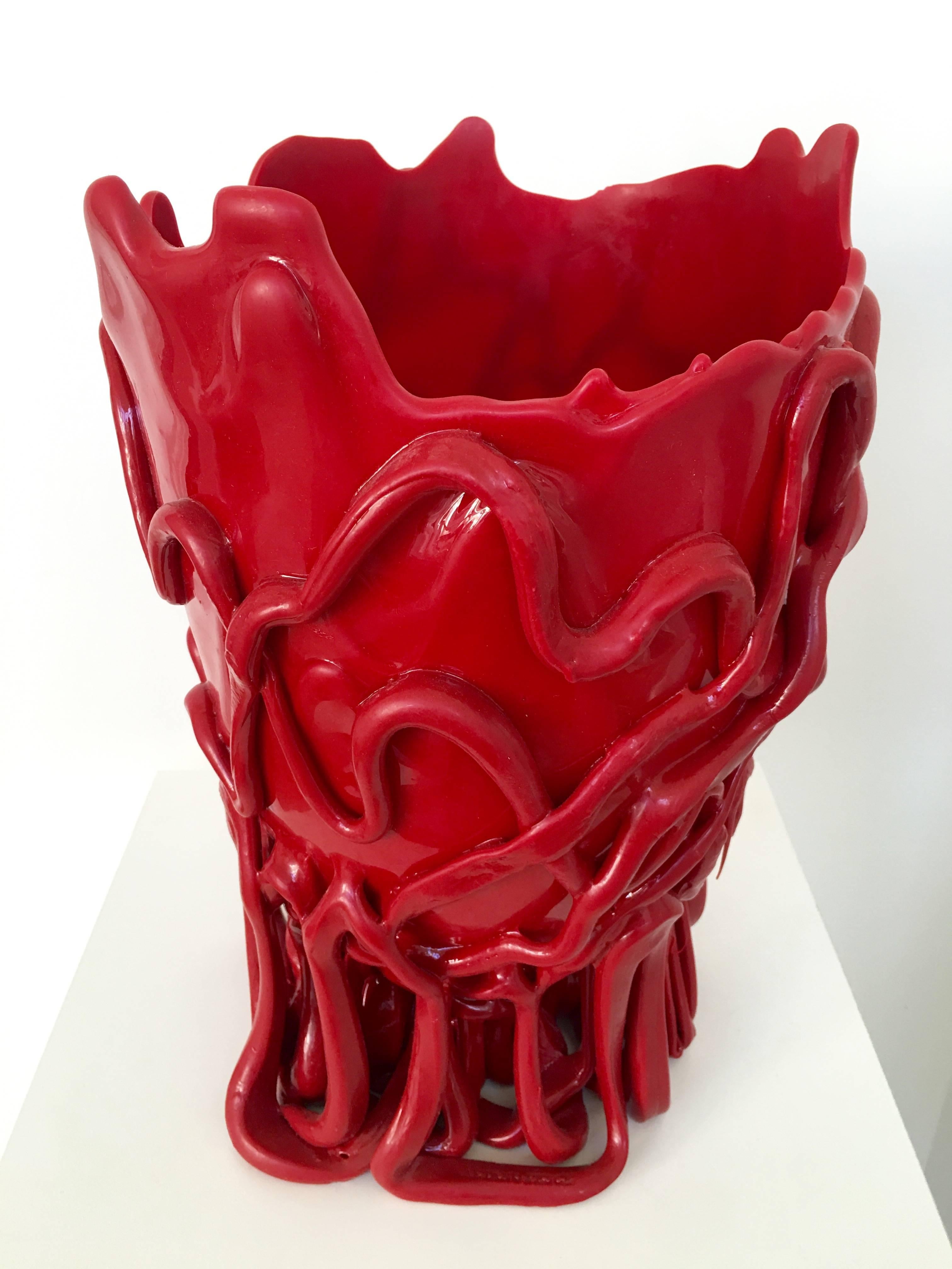 Large Gaetano Pesce Red Vase, Medusa Model In Excellent Condition For Sale In Ashburn, VA
