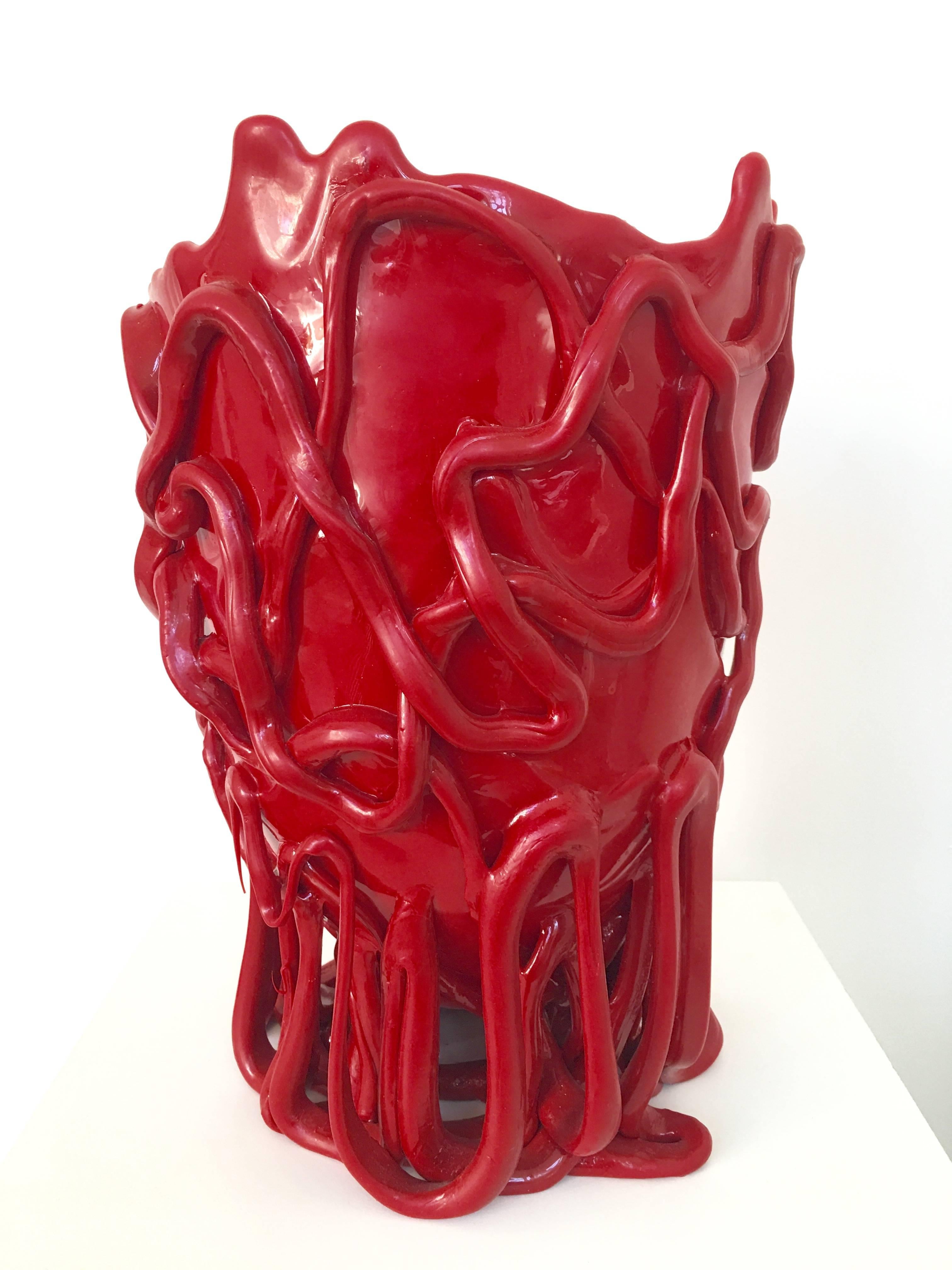 A fantastic sculptural vase by Gaetano Pesce. The model is Medusa. The substantial piece nothing short of whimsy and character and is bound to be a focal point and conversation piece. Simply gorgeous and in excellent shape!