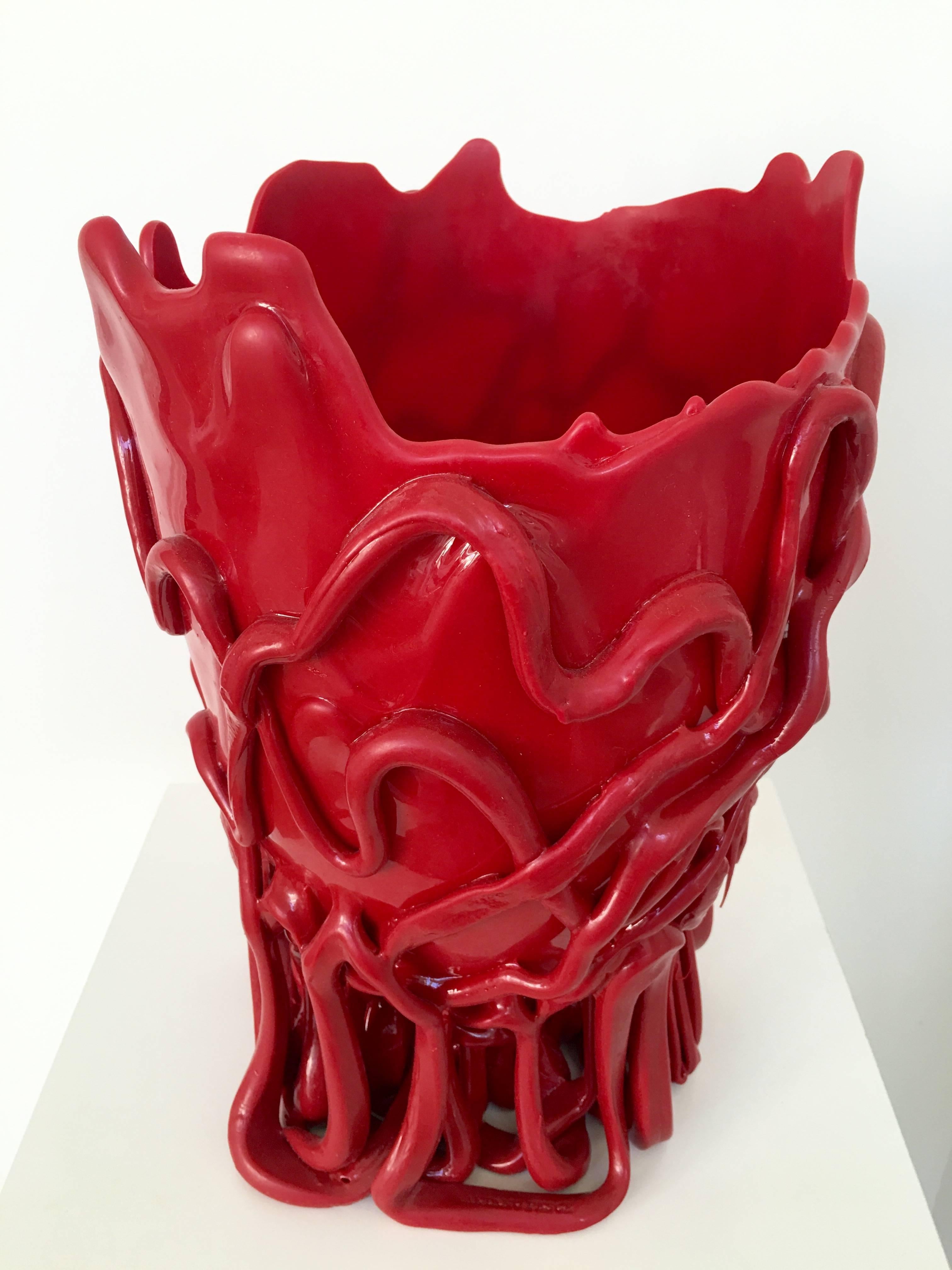 Contemporary Large Gaetano Pesce Red Vase, Medusa Model For Sale