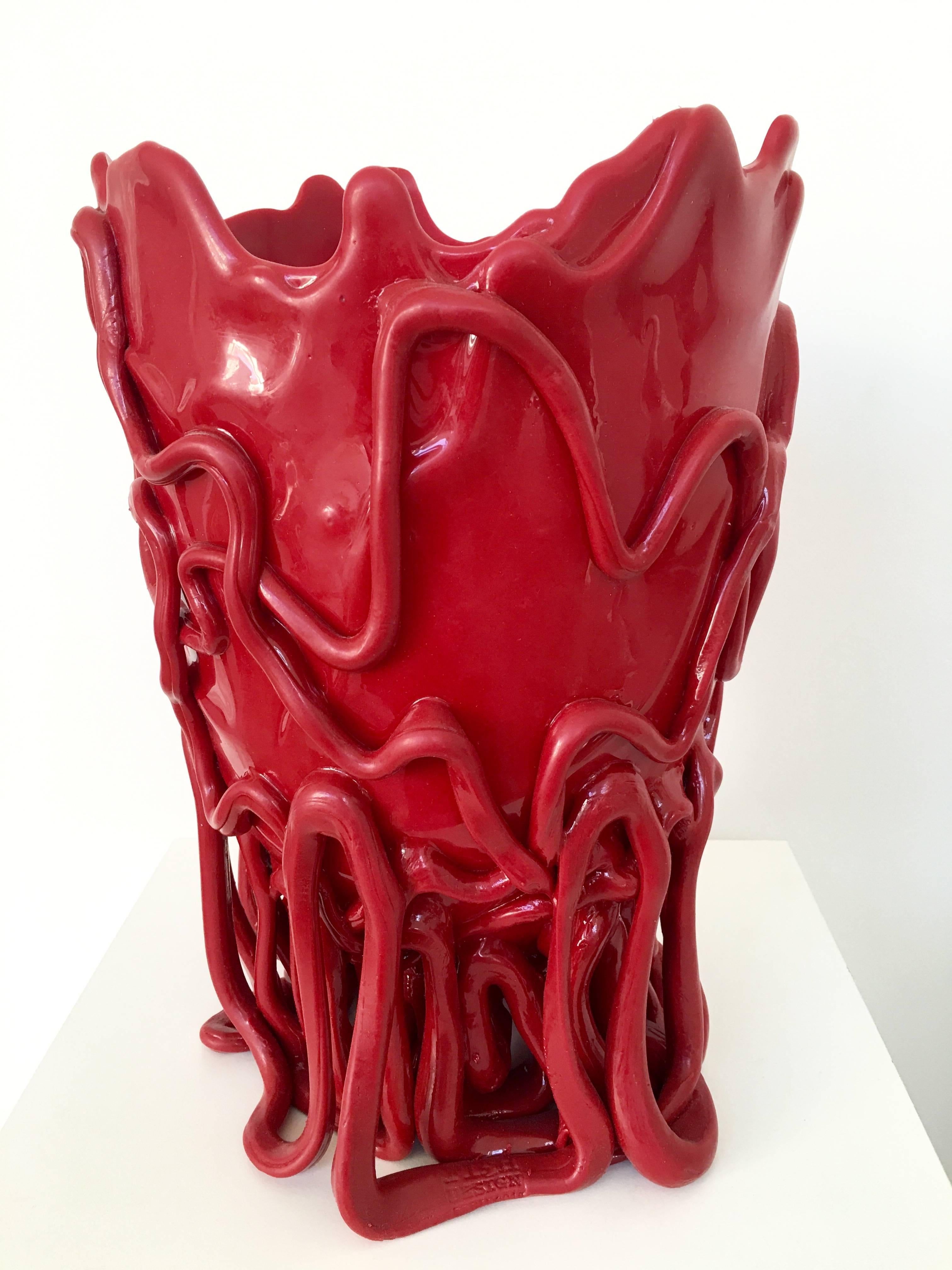 Italian Large Gaetano Pesce Red Vase, Medusa Model For Sale