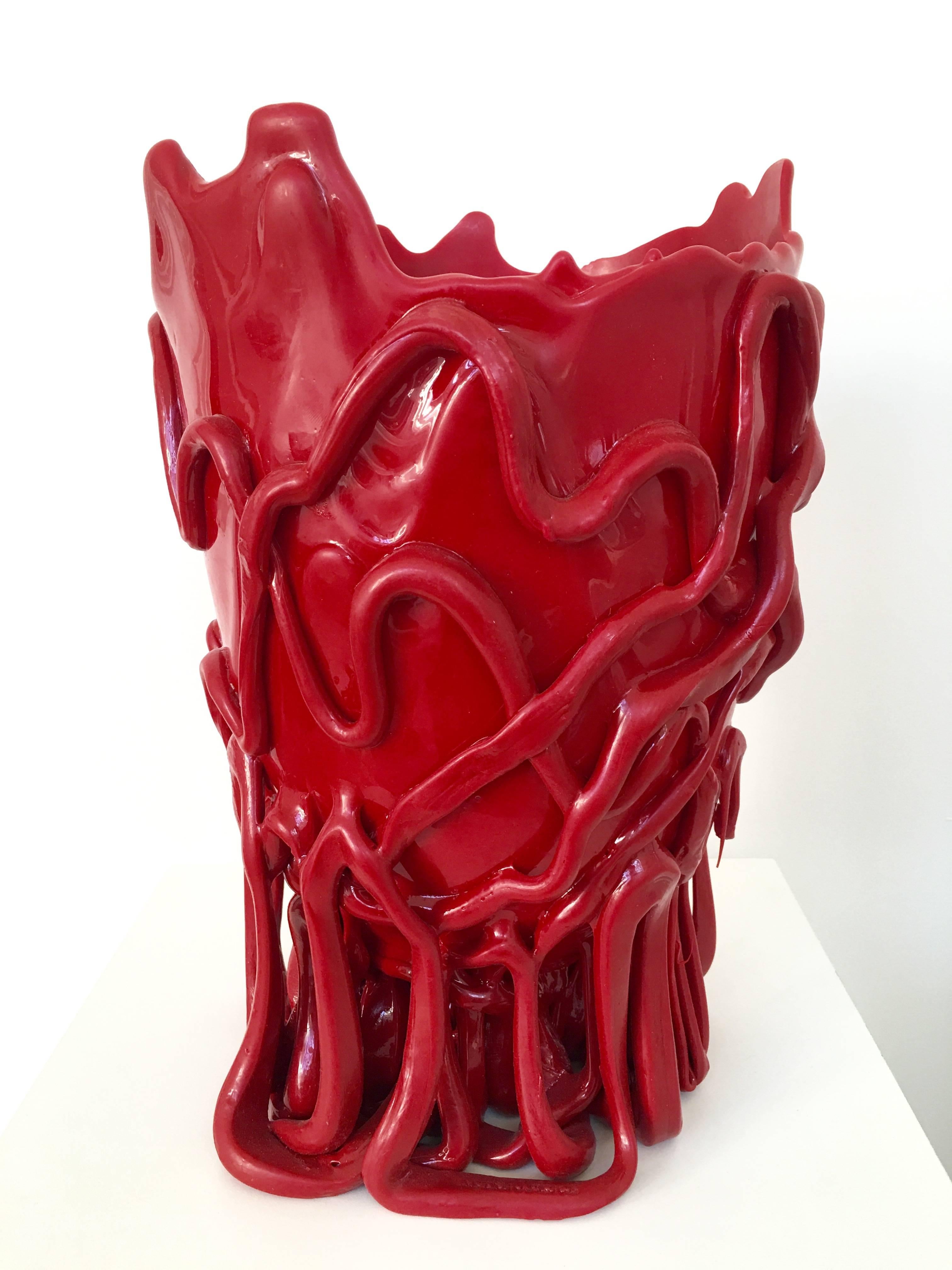 Modern Large Gaetano Pesce Red Vase, Medusa Model For Sale
