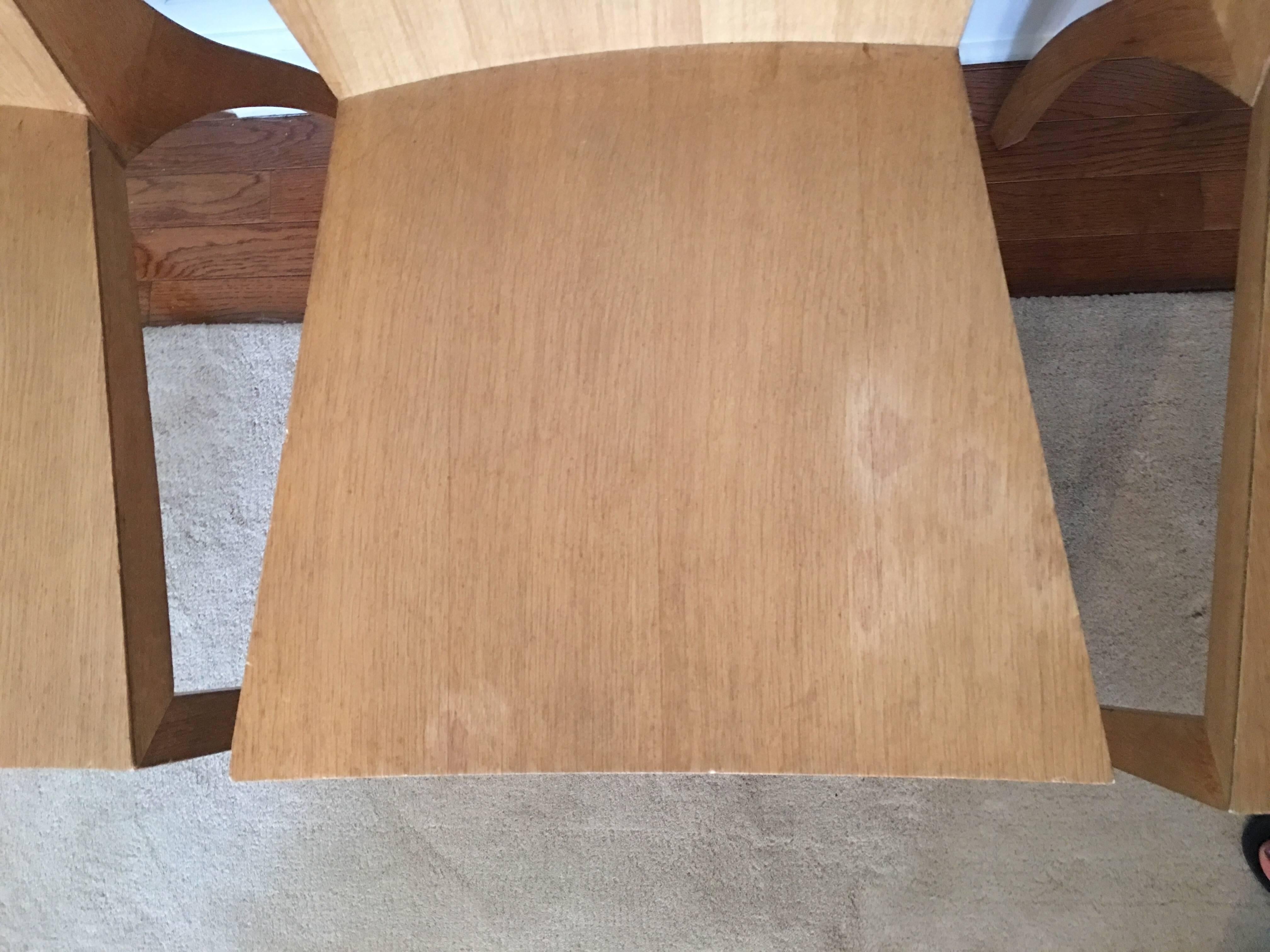 Set of Four Jean Michel Frank Style Dining Chairs For Sale 4